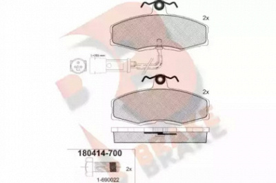 R BRAKE rb0414700 -  Комплект тормозных колодок, дисковый тормоз